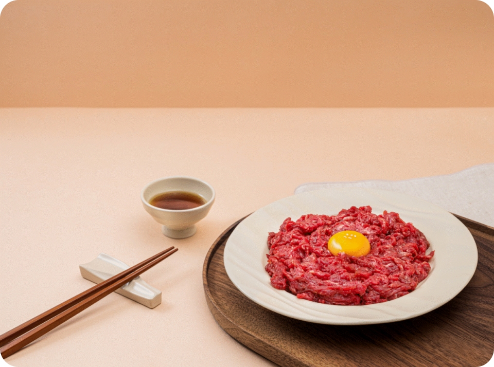 플레이팅 된 육회