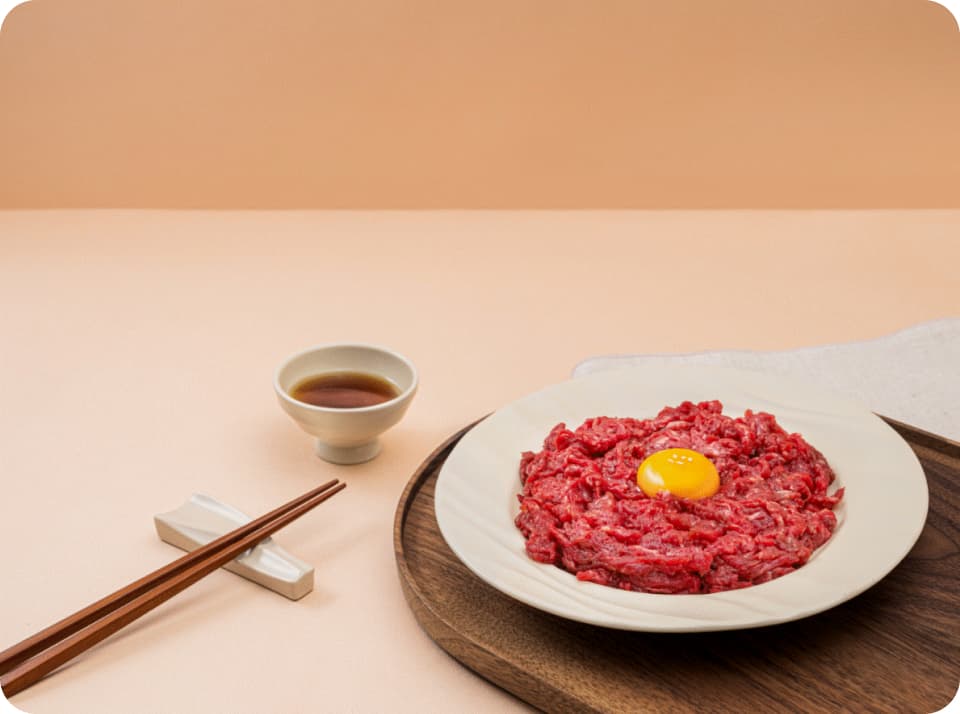 플레이팅 된 육회
