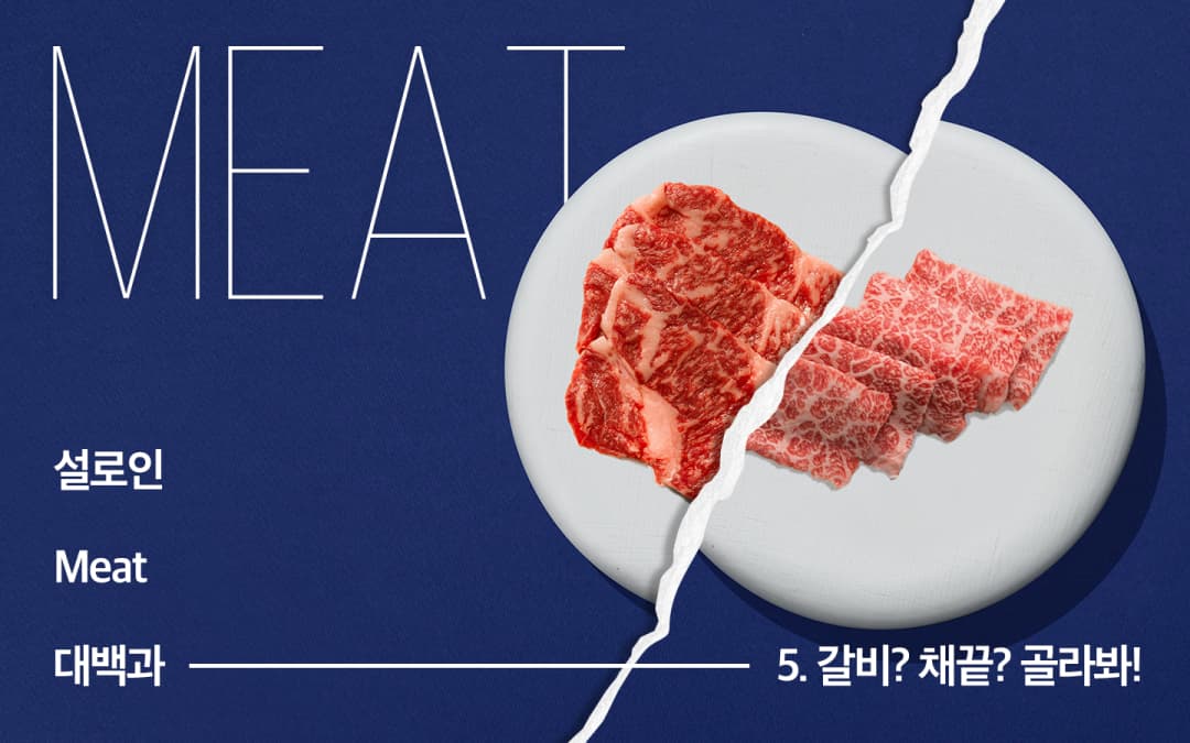 설로인 meat 대백과 - 5.갈비? 채끝? 골라봐!